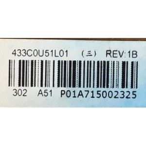 FUENTE PARA TV TOSHIBA / NUMERO DE PARTE 4330U51L01 / VTV-P24001 / 453C0U51L01 / P01A714900017 / P01A715002325 / MODELO 24V4210U